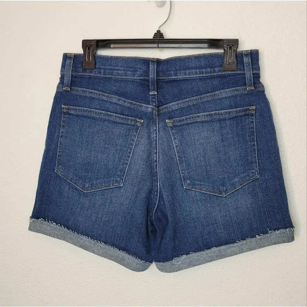J CREW Classic Denim Jean Short In Pacific Blue Wash High Rise Size 27